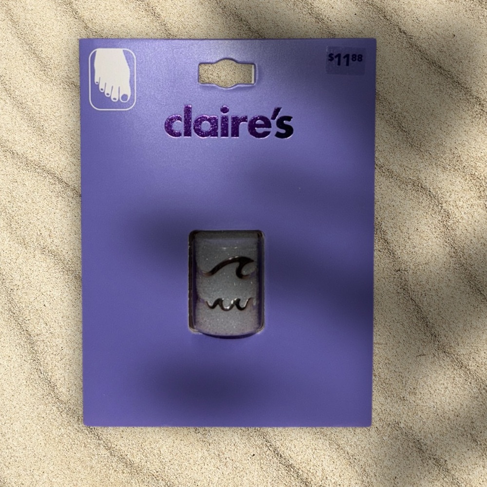 Claire's Silver Wave Toe Ring